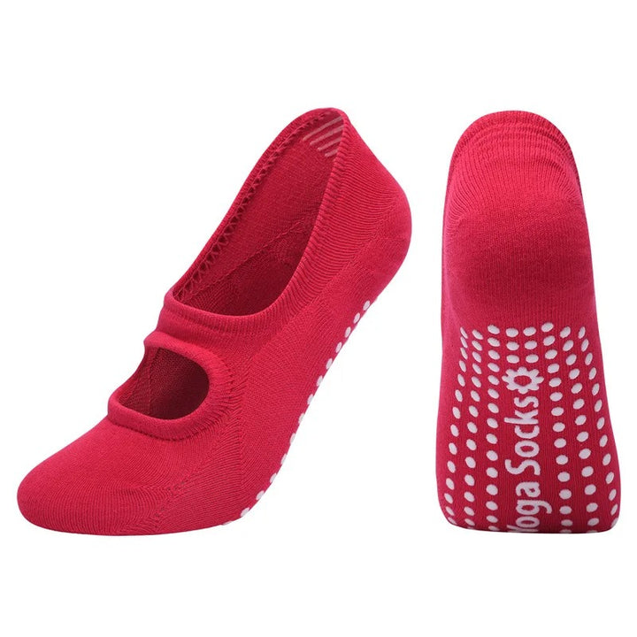 גרבי יוגה אנטי-החלקה סיליקון EU 35-42 לנשים גרבי פילאטה ריקוד פנימי בלט כושר ספורט לכושר בחדר כושר