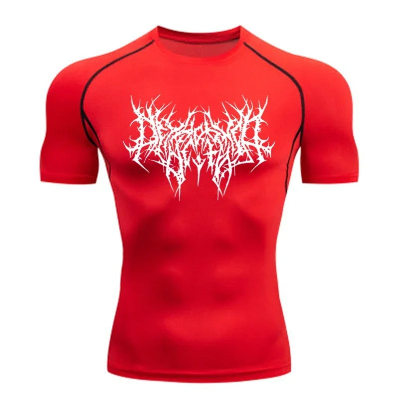 חולצת טי ריצה לגברים פועל חולצת ספורט גברים דחיסת כושר גופני חולצות