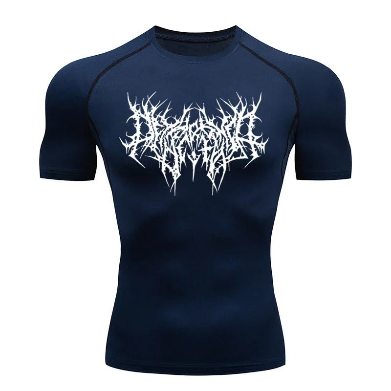 חולצת טי ריצה לגברים פועל חולצת ספורט גברים דחיסת כושר גופני חולצות