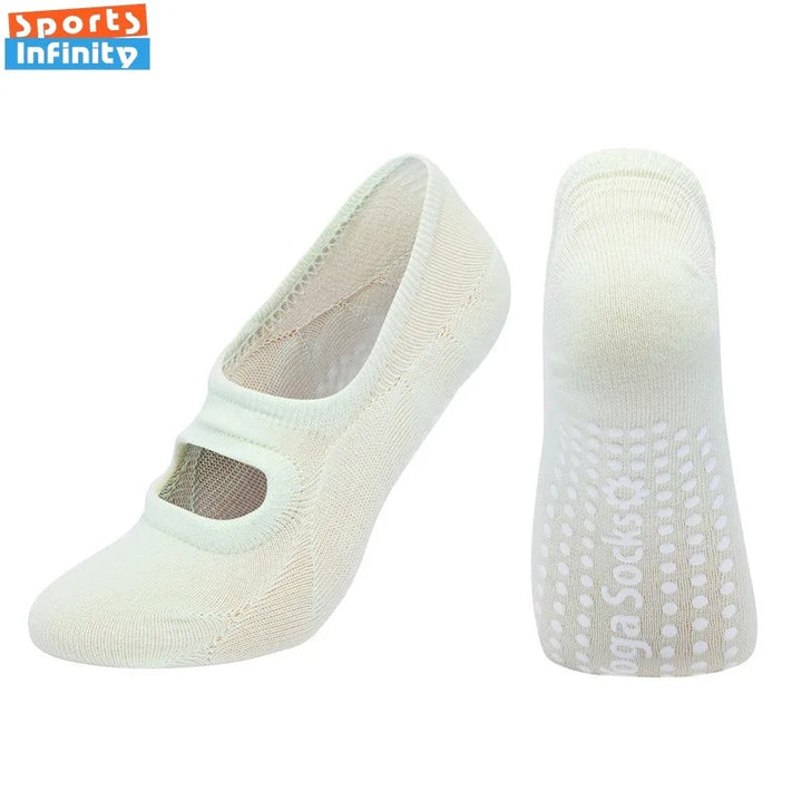 גרבי יוגה אנטי-החלקה סיליקון EU 35-42 לנשים גרבי פילאטה ריקוד פנימי בלט כושר ספורט לכושר בחדר כושר