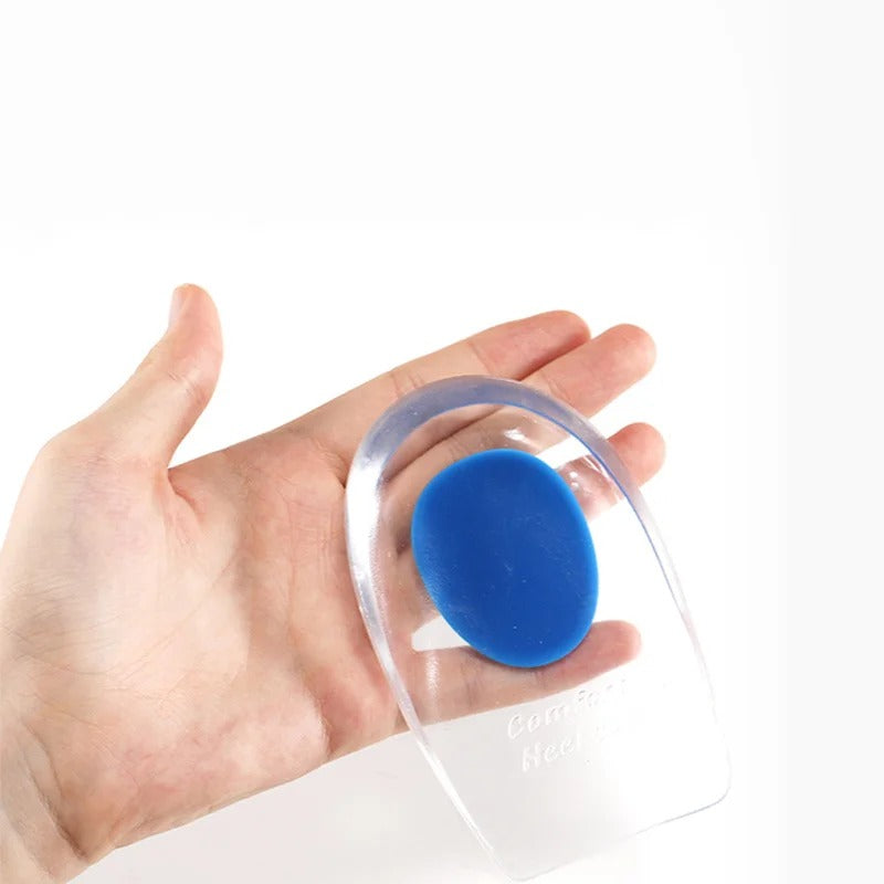 2 יחידות פדים לעקב סיליקון פלנטר פשיטיס גבר עקב סיליקון ג'ל כוסות עקב כאב עקב לנעליים פד סיליקון לרגל