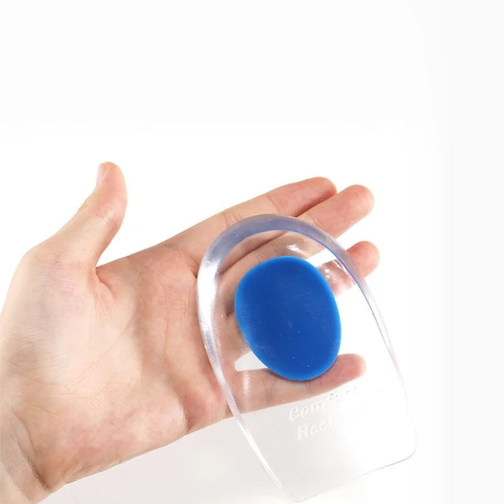 2 יחידות פדים לעקב סיליקון פלנטר פשיטיס גבר עקב סיליקון ג'ל כוסות עקב כאב עקב לנעליים פד סיליקון לרגל