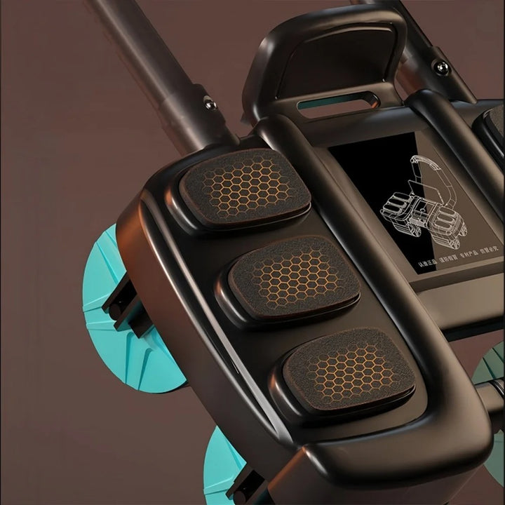 מתאמן לגלגל בטן עם עיצוב שש מרפקים, גלגל אימון בטן עם התאוששות אוטומטית ומניעת החלקה, ציוד כושר לחדר כושר ביתי