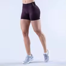 שורטס  חזה נמוך שורטס יוגה ללא תפרים סקראנץ' באם שורטס גימנסיה נשים אימון בייקר מתיחה קצרה