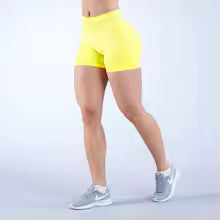 שורטס  חזה נמוך שורטס יוגה ללא תפרים סקראנץ' באם שורטס גימנסיה נשים אימון בייקר מתיחה קצרה